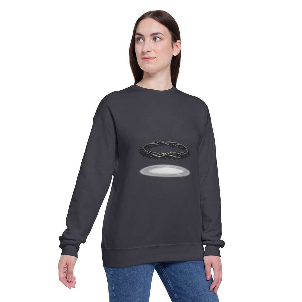 Crown of Thorns Crew Sweatshirt — Dark Grey